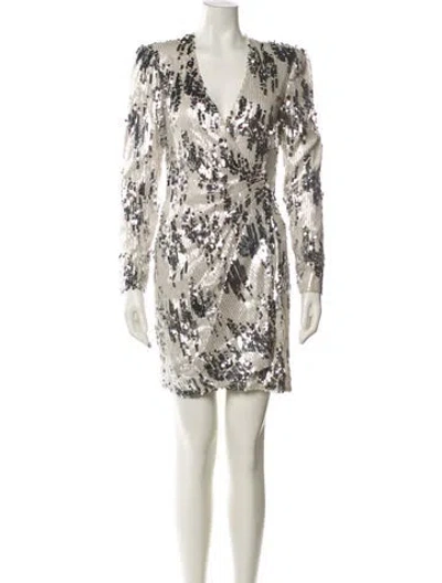 Pre-owned Maje Printed Mini Dress W/ Tags In Multi