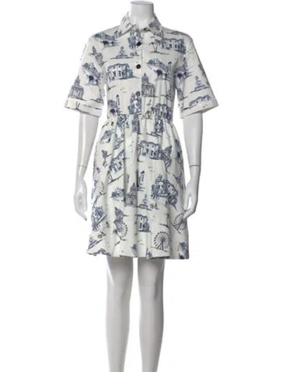 Pre-owned Maje Printed Mini Dress W/ Tags In Multi