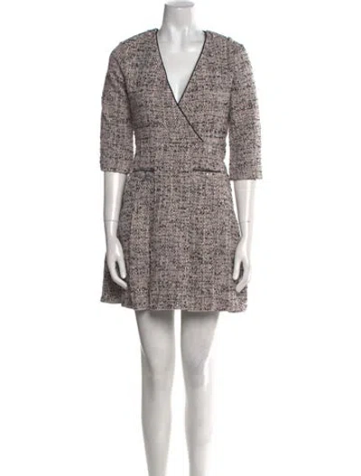 Pre-owned Maje Printed Mini Dress W/ Tags In Pink