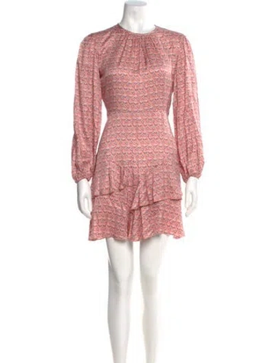 Pre-owned Maje Printed Mini Dress W/ Tags In Red