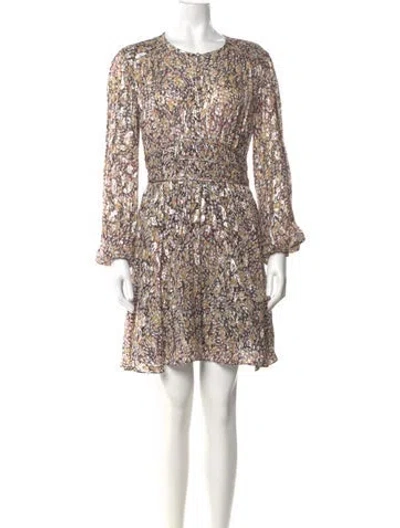 Pre-owned Maje Printed Mini Dress W/ Tags In White