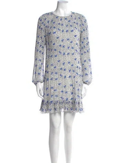 Pre-owned Maje Printed Mini Dress W/ Tags In White