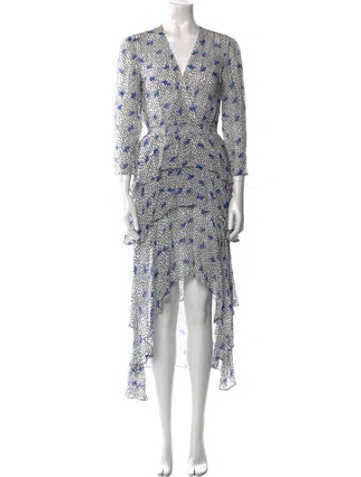 Pre-owned Maje Printed Mini Dress In White