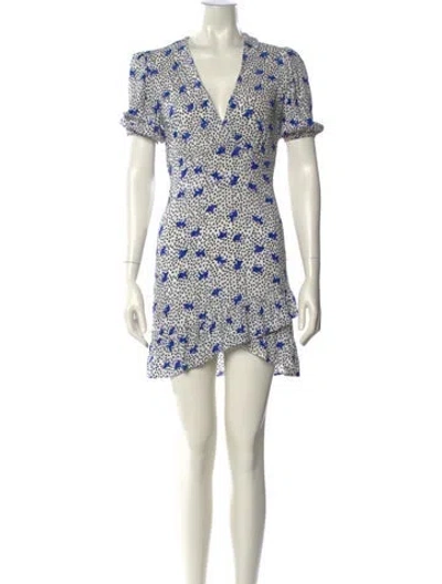Pre-owned Maje Printed Mini Dress In White