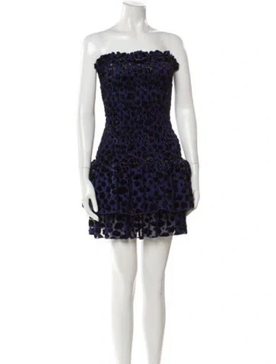Pre-owned Maje Printed Mini Dress In White
