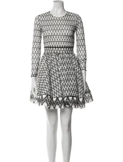 Pre-owned Maje Printed Mini Dress In White
