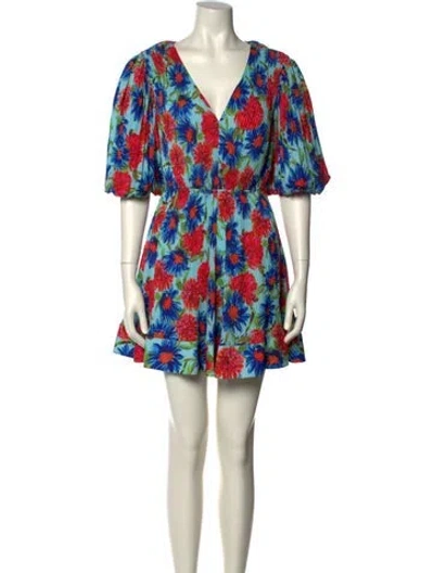 Pre-owned Maje Printed Mini Dress In Yellow