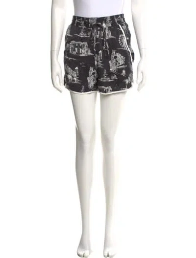 Pre-owned Maje Printed Mini Shorts In Black