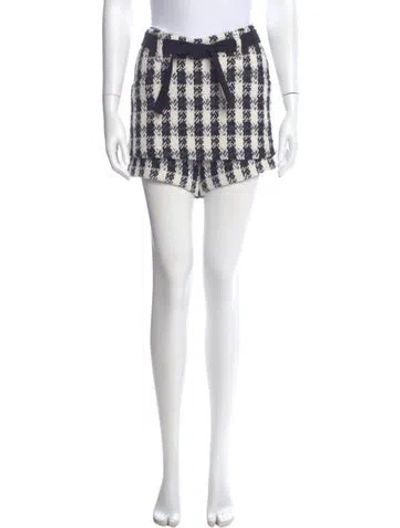 Pre-owned Maje Printed Mini Shorts In Black