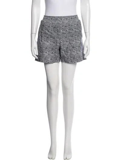Pre-owned Maje Printed Mini Shorts In Black