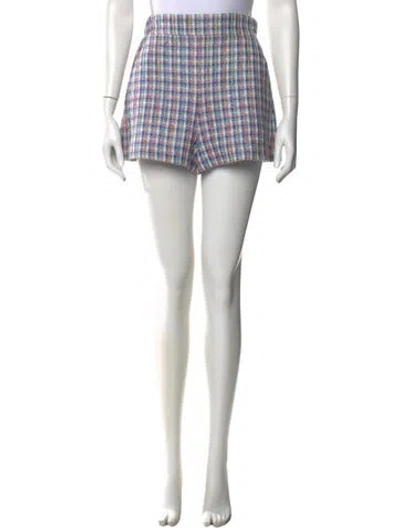 Pre-owned Maje Printed Mini Shorts In Blue