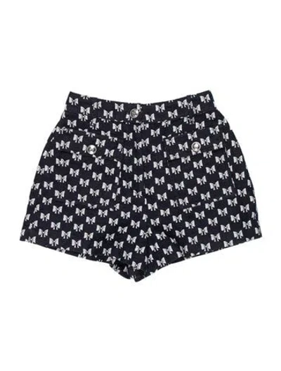 Pre-owned Maje Printed Mini Shorts In Blue