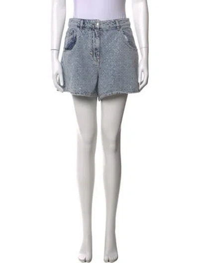 Pre-owned Maje Printed Mini Shorts In Blue