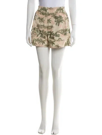 Pre-owned Maje Printed Mini Shorts In Multi