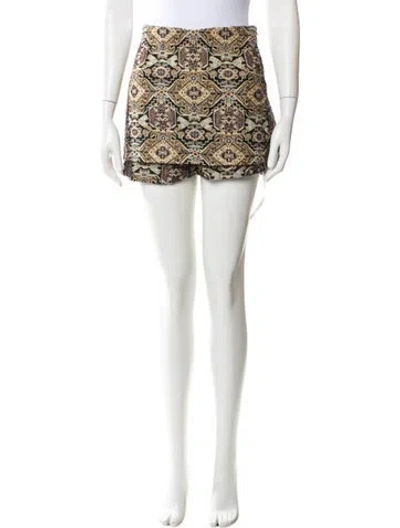 Pre-owned Maje Printed Mini Shorts In Multi