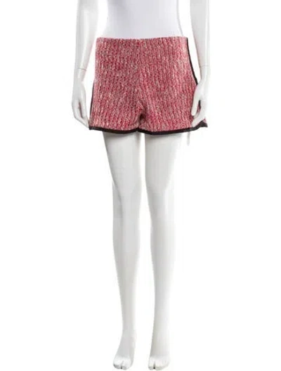 Pre-owned Maje Printed Mini Shorts W/ Tags In Red