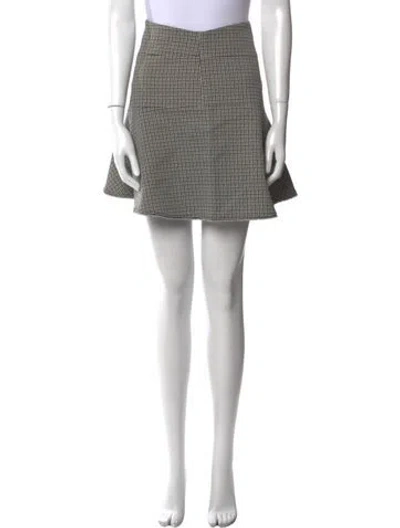 Pre-owned Maje Printed Mini Skirt In Black