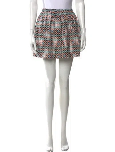 Pre-owned Maje Printed Mini Skirt In Black