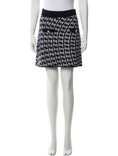 Pre-owned Maje Printed Mini Skirt In Blue