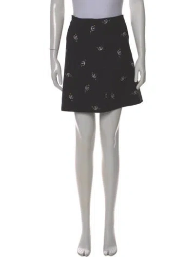 Pre-owned Maje Printed Mini Skirt In Gray