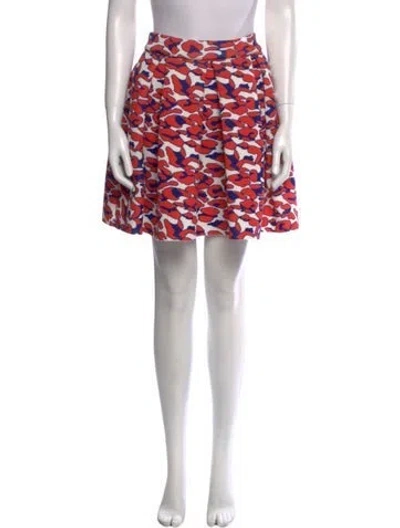 Pre-owned Maje Printed Mini Skirt In Multi