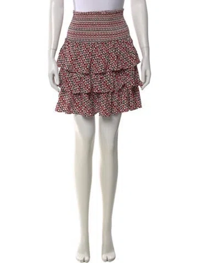 Pre-owned Maje Printed Mini Skirt In Multi