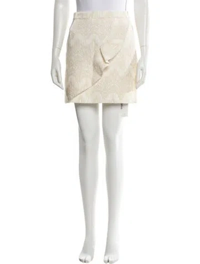 Pre-owned Maje Printed Mini Skirt In Neutral
