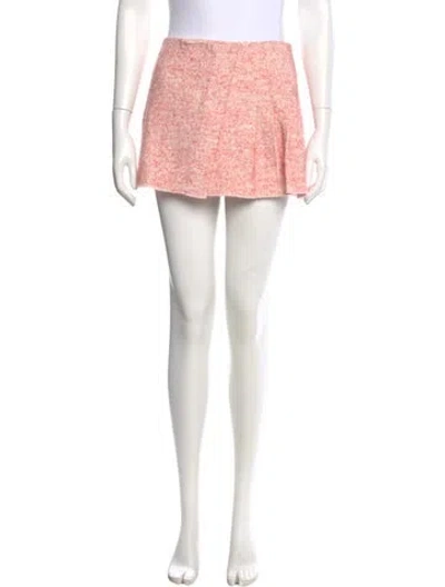 Pre-owned Maje Printed Mini Skirt In Pink