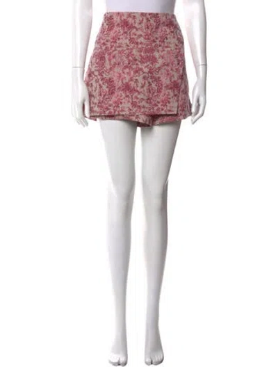 Pre-owned Maje Printed Mini Skirt In Red