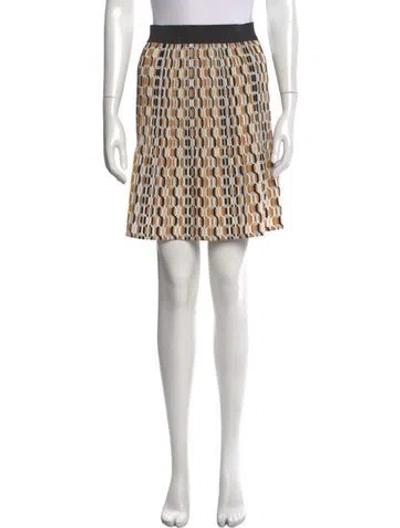 Pre-owned Maje Printed Mini Skirt W/ Tags In Neutrals