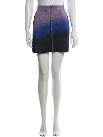 Pre-owned Maje Printed Mini Skirt W/ Tags In Purple