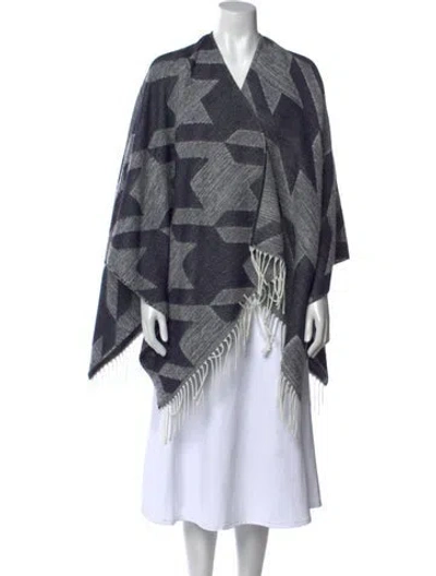 Pre-owned Maje Printed Open Front Sweater In Gray