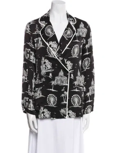 Pre-owned Maje Printed Pajamas In Black