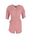 Maje Printed Rompers In Red Polyester In Red