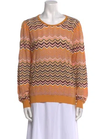 Pre-owned Maje Printed Scoop Neck Sweater