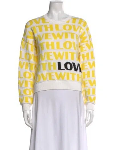 Pre-owned Maje Printed Scoop Neck Sweater In Neutral