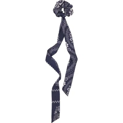 MAJE MAJE PRINTED SCRUNCHIE WITH TWILL