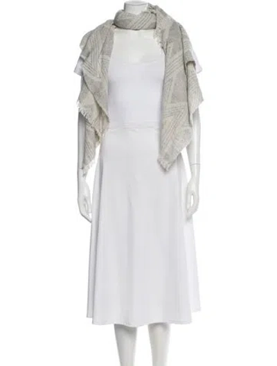 Pre-owned Maje Printed Shawl In Gray