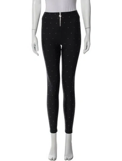 Pre-owned Maje Printed Skinny Leg Pants In Gray