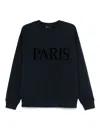 Maje Womens Navy Logo-embossed Relaxed-fit Cotton Sweatshirt In Blue