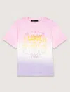 Maje Cotton Tie-dye T-shirt In Rose