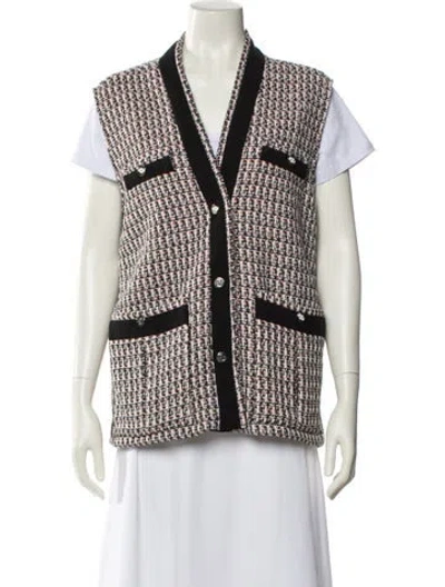 Pre-owned Maje Printed Vest In Red