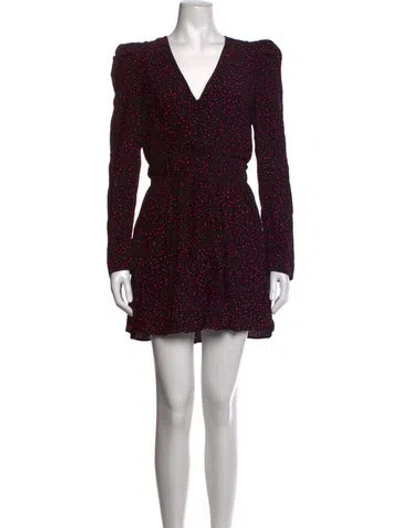 Pre-owned Maje Printed V-neck Jumpsuit In Black