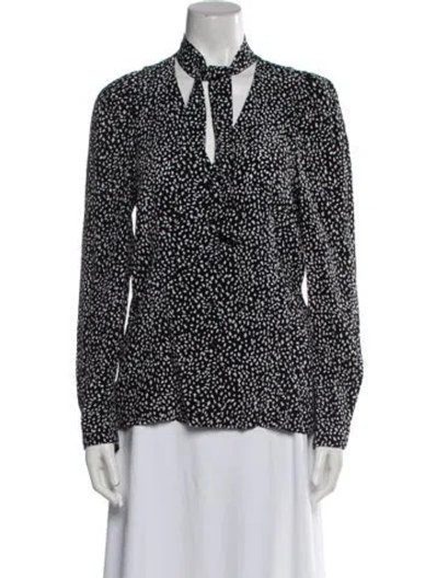 Pre-owned Maje Printed V-neck Tunic W/ Tags In Multi