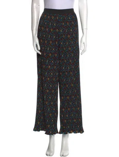 Pre-owned Maje Printed Wide Leg Pants In Multi