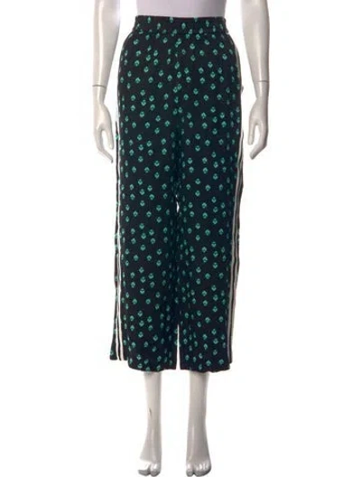 Pre-owned Maje Printed Wide Leg Pants In Multicolor