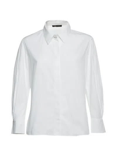 Pre-owned Maje Puff-sleeve Shirt In White