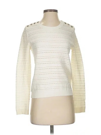Pre-owned Maje Pullover Sweater In White