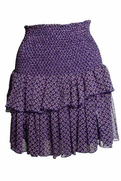Maje , Purple Floral Joumi Imprime Skirt In Multi