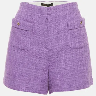 Pre-owned Maje Purple Tweed Shorts M